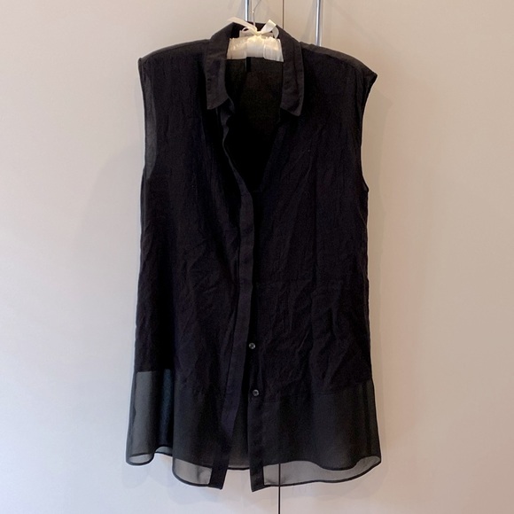 BCBG Generation black chiffon blouse, size XS but fits like S. - Picture 4 of 6